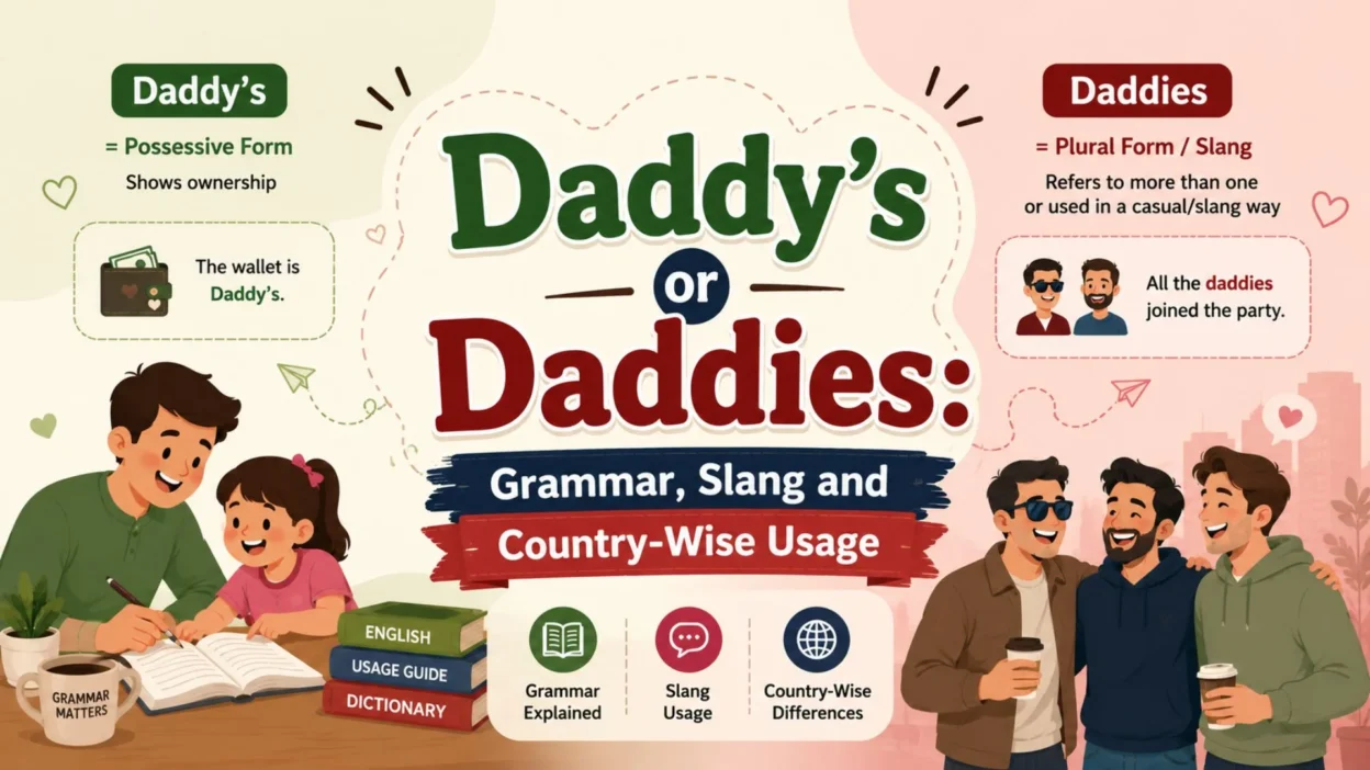 Daddy’s or Daddies Grammar, Slang and Country-Wise Usage