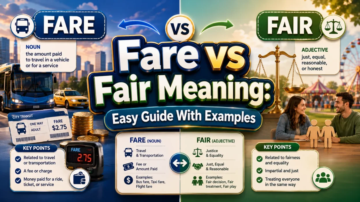 Fare vs Fair Meaning Easy Guide With Examples