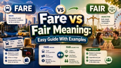 Fare vs Fair Meaning Easy Guide With Examples