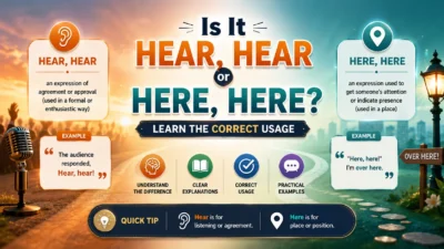 Is It Hear, Hear or Here, Here Learn the Correct Usage