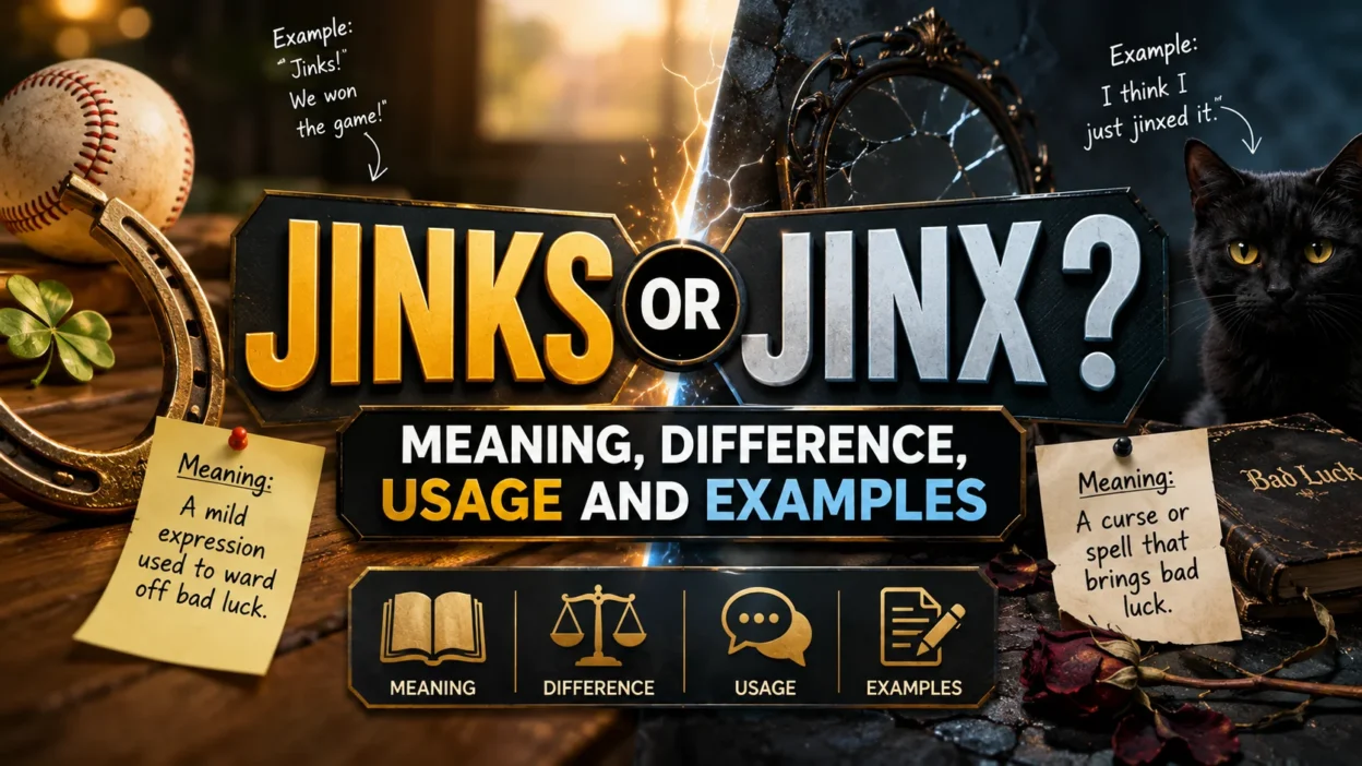 Jinks or Jinx Meaning, Difference, Usage and Examples