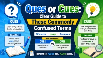 Ques or Cues Clear Guide to These Commonly Confused Terms