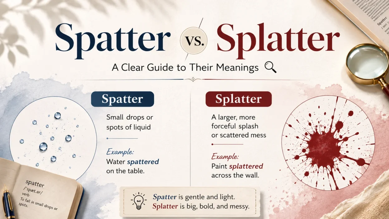 Spatter vs. Splatter A Clear Guide to Their Meanings 🔍