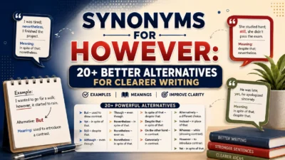 Synonyms for However 20+ Better Alternatives for Clearer Writing