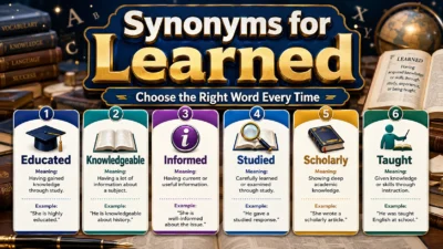 Synonyms for Learned – Choose the Right Word Every Time