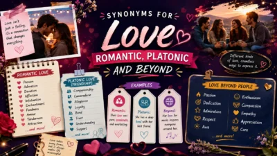 Synonyms for Love Romantic, Platonic and Beyond