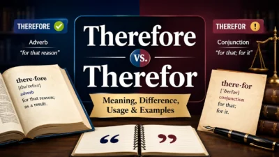 Therefore vs. Therefor Meaning, Difference, Usage & Examples