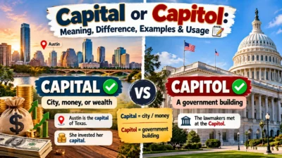 Capital or Capitol: Meaning, Difference, Examples & Usage 📝
