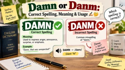 Damn or Danm: Correct Spelling, Meaning & Usage ✍️🤔
