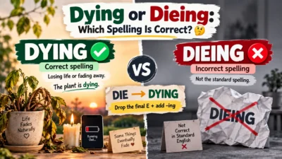 Dying or Dieing Which Spelling Is Correct 🤔