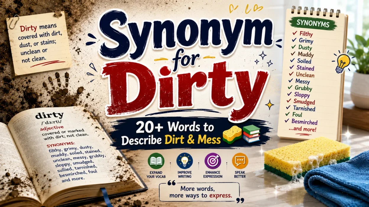 Synonym for Dirty 20+ Words to Describe Dirt & Mess 🧽📚