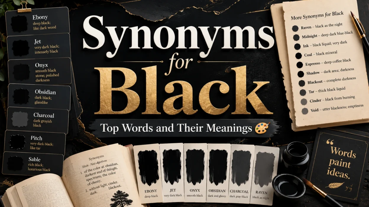 Synonyms for Black Top Words and Their Meanings 🎨🖤