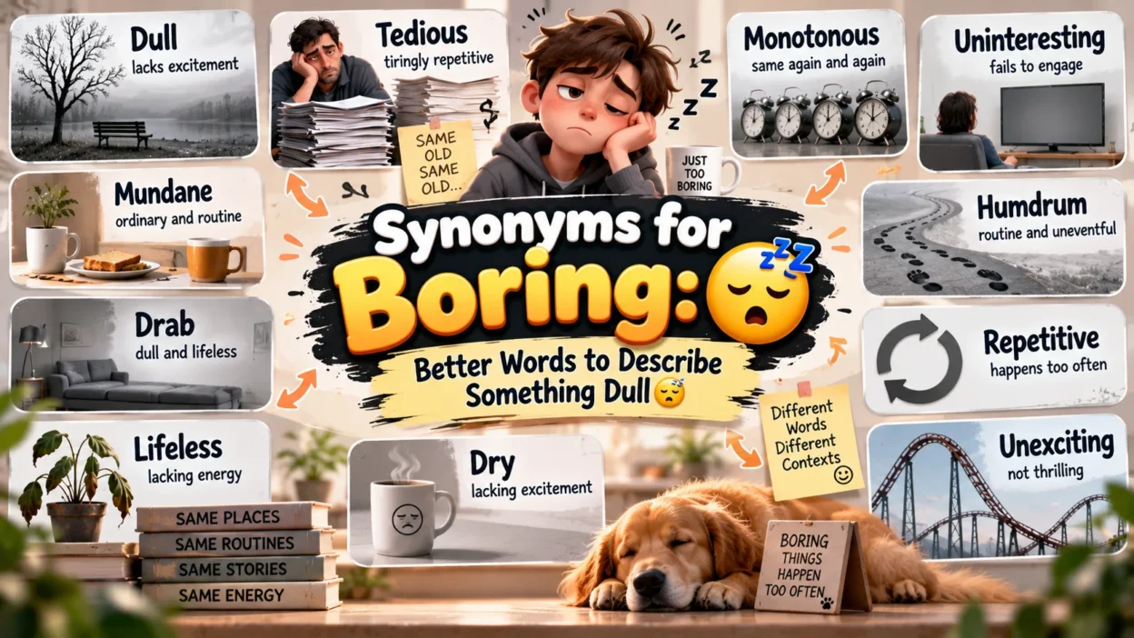 Synonyms for Boring: Better Words to Describe Something Dull😴