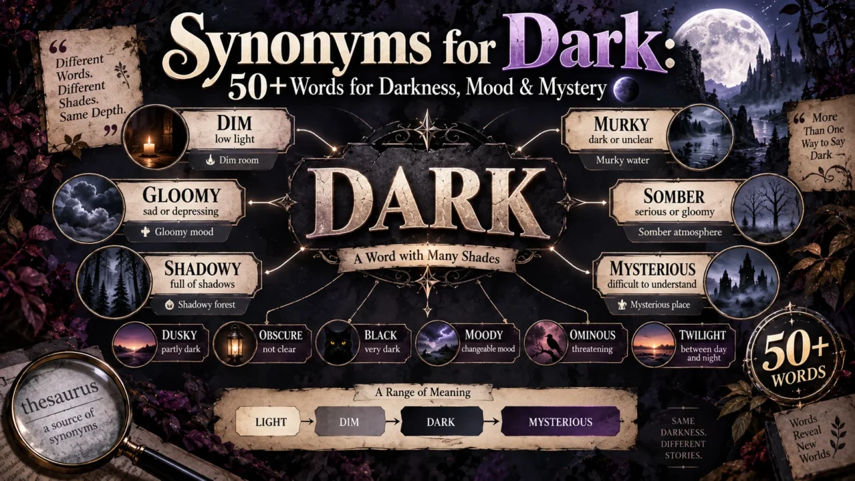 Synonyms for Dark: 50+ Words for Darkness, Mood & Mystery 🌑