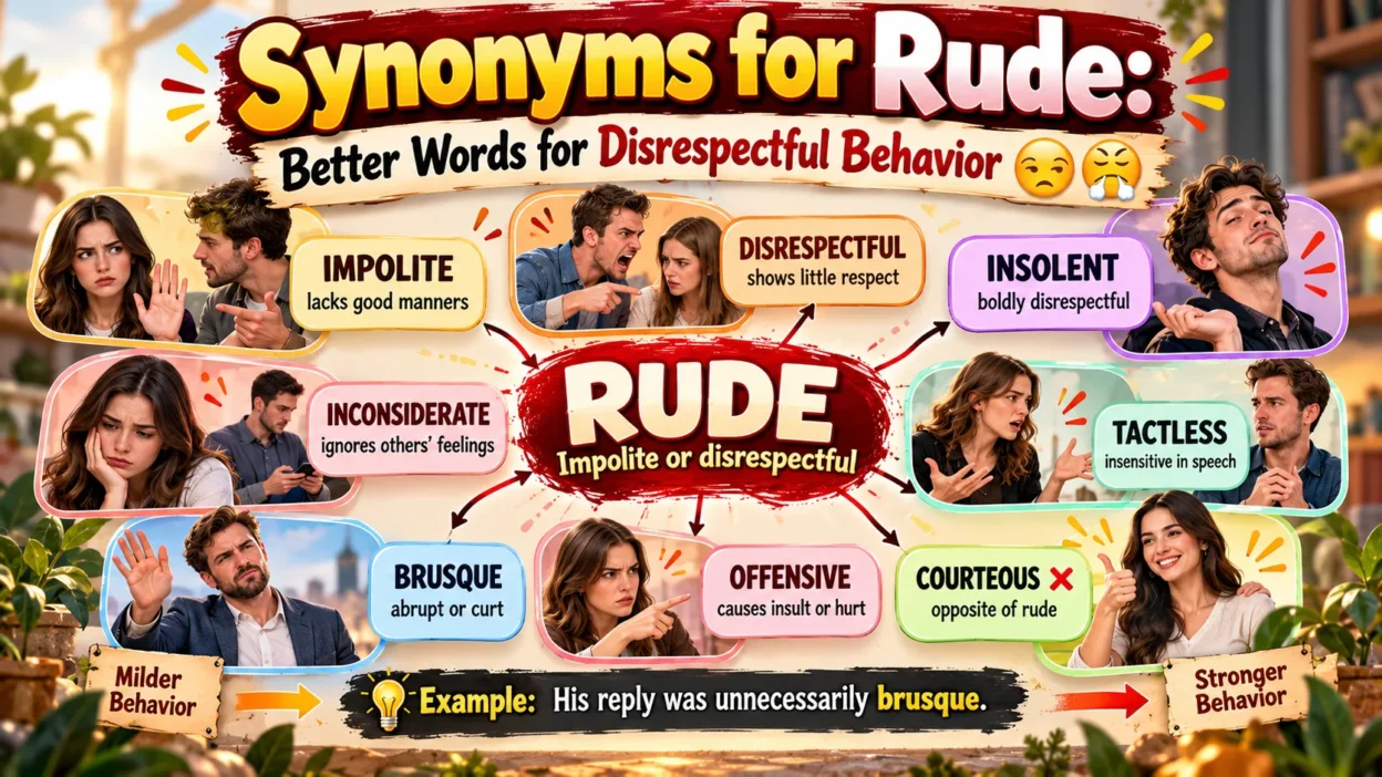 Synonyms for Rude: Better Words for Disrespectful Behavior😒😤