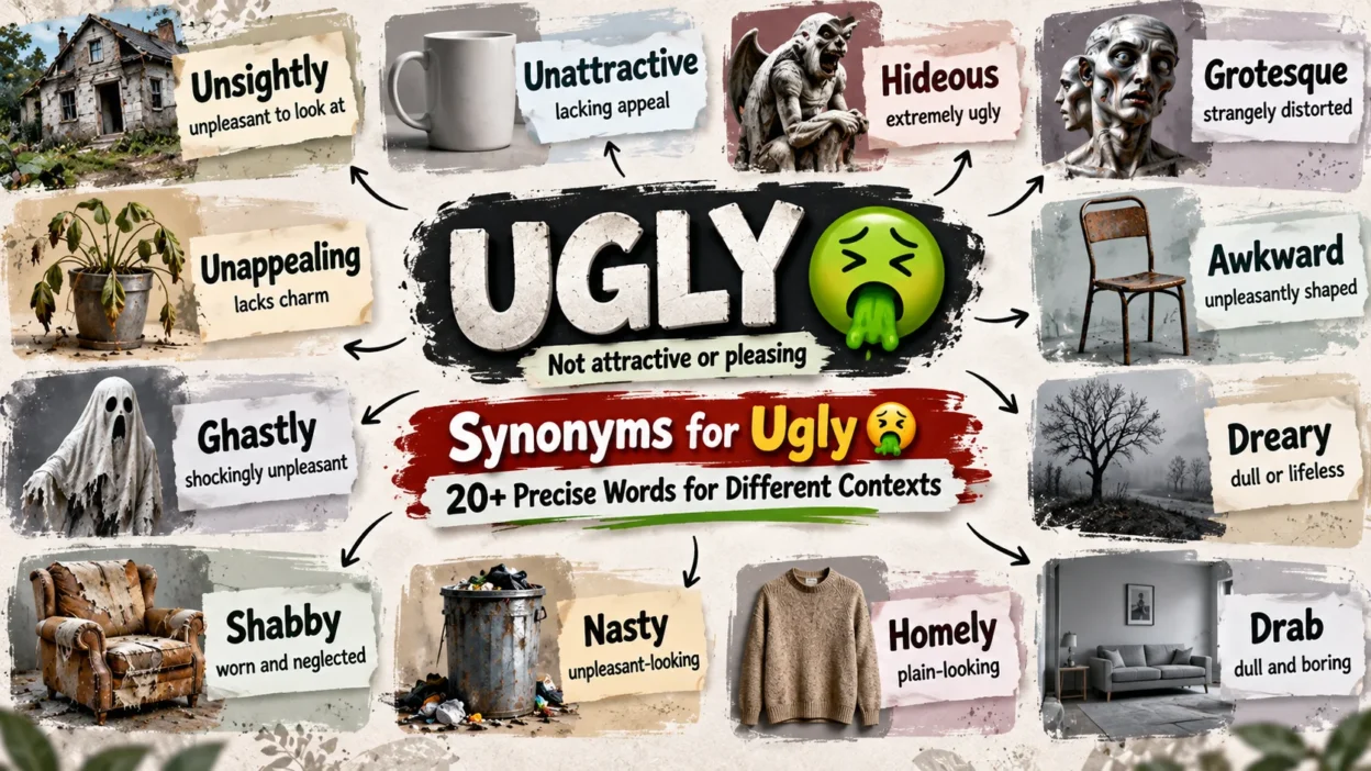 Synonyms for Ugly 🤢 20+ Precise Words for Different Contexts