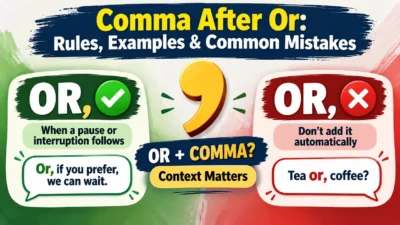 Comma After Or: Rules, Examples & Common Mistakes