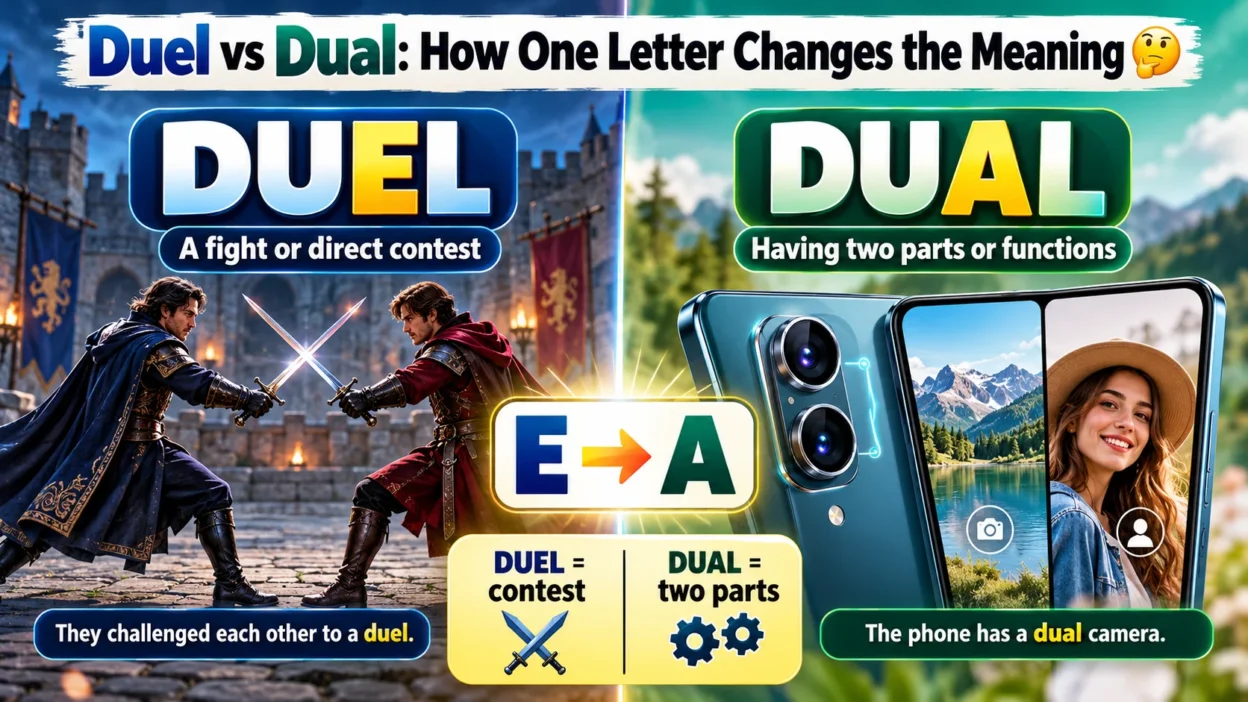 Duel vs Dual: How One Letter Changes the Meaning 🤔