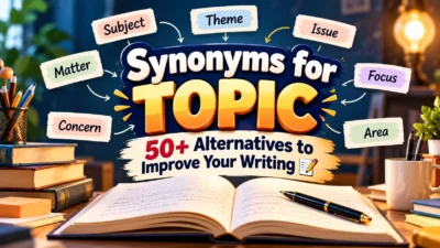 Synonyms for Topic: 50+ Alternatives to Improve Your Writing 📝